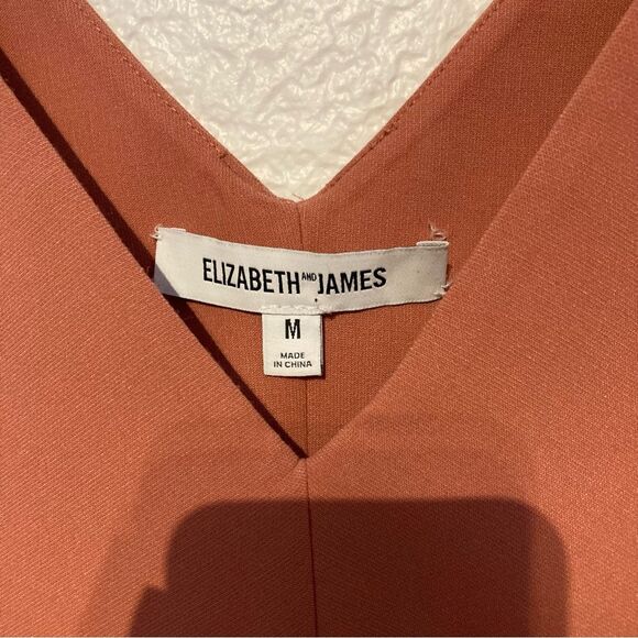 Elizabeth and James Peplum Crop Top Structured Medium Dusty Rose - Picture 3 of 6